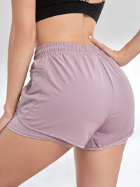 Women's Elastic Sports Shorts With Pockets