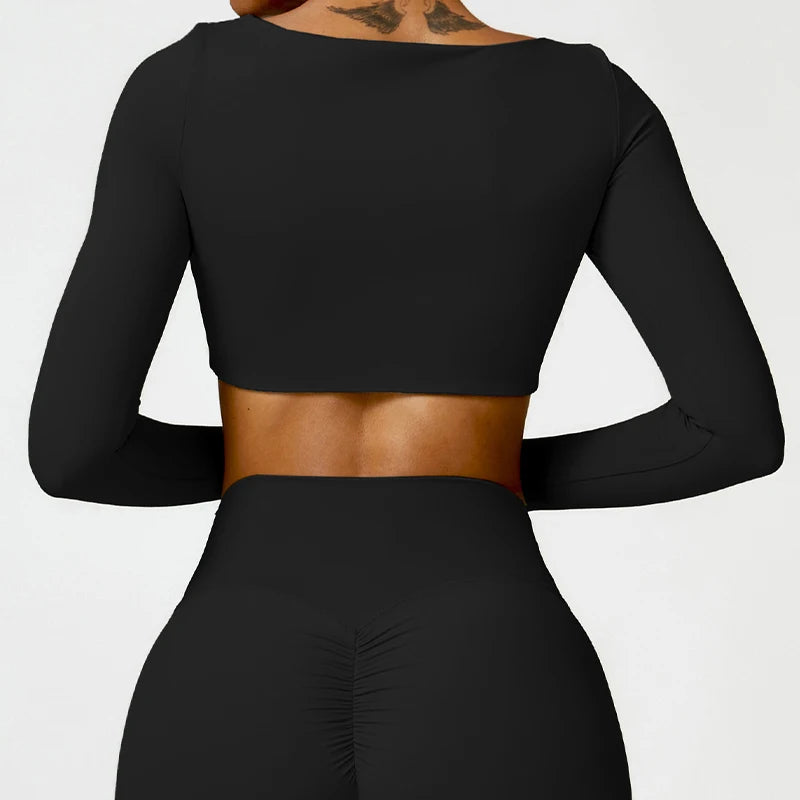 Women's Square Neck Gym Crop Top