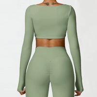 Women's Square Neck Gym Crop Top