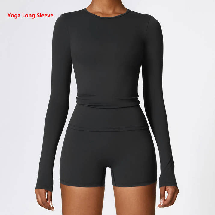 Women's Solid Sports Top Long Sleeve