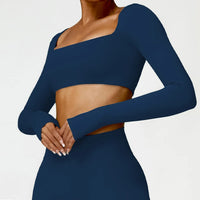 Women's Square Neck Gym Crop Top
