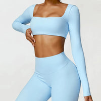 Women's Square Neck Gym Crop Top