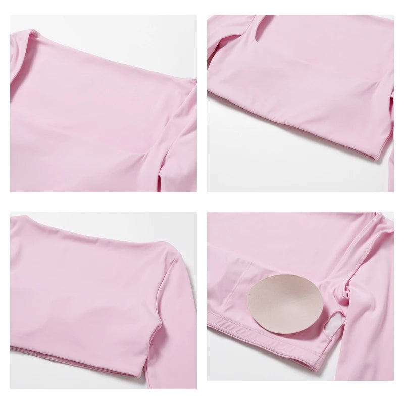 Women's Square Neck Gym Crop Top