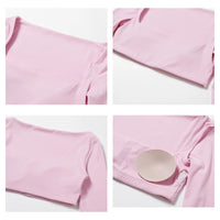 Women's Square Neck Gym Crop Top