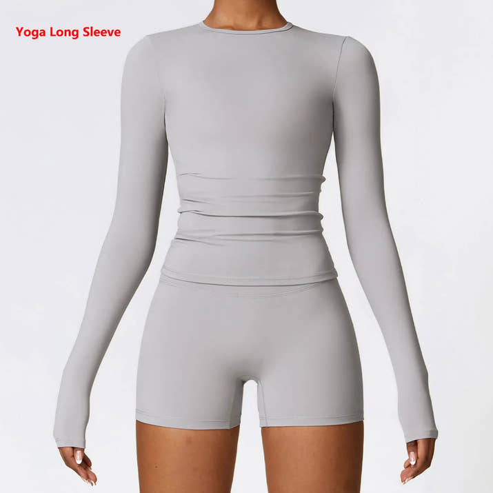 Women's Solid Sports Top Long Sleeve