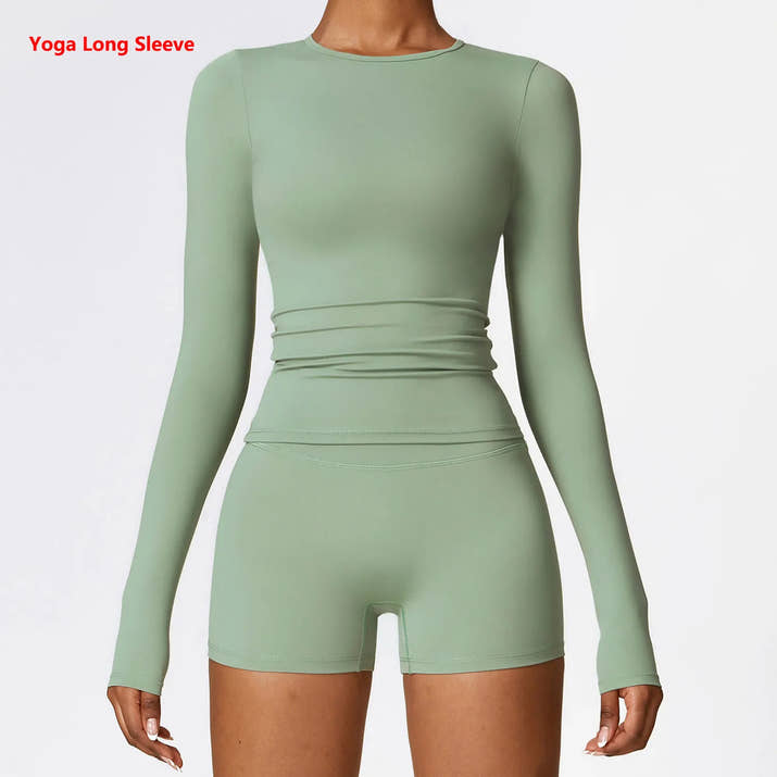 Women's Solid Sports Top Long Sleeve